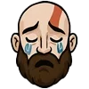Стикер 26 😘 Набор эмоджи с эмоциями Кратоса из игры God of War