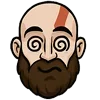 Стикер 18 😘 Набор эмоджи с эмоциями Кратоса из игры God of War