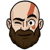 Стикер 30 😘 Набор эмоджи с эмоциями Кратоса из игры God of War