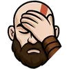Стикер 12 😘 Набор эмоджи с эмоциями Кратоса из игры God of War