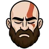 Стикер 10 😘 Набор эмоджи с эмоциями Кратоса из игры God of War