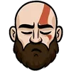 Стикер 15 😘 Набор эмоджи с эмоциями Кратоса из игры God of War