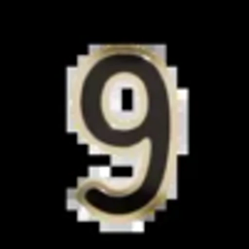 Стикер 61 Gold Border Black