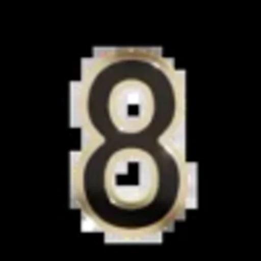 Стикер 60 Gold Border Black