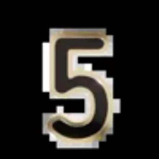 Стикер 57 Gold Border Black
