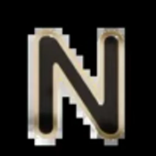 Стикер 14 Gold Border Black