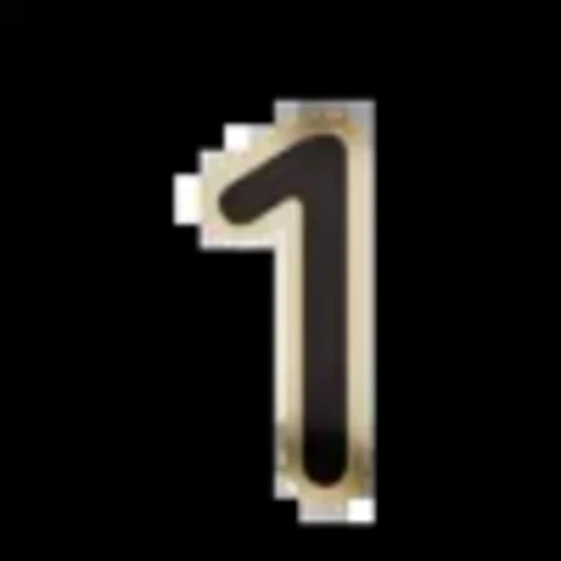 Стикер 53 Gold Border Black