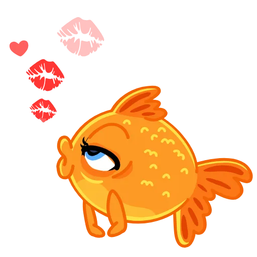 😘 Эмодзи «Золотая рыбка» для Telegram