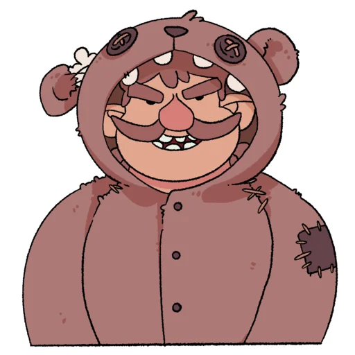 🐻 Стикер «Good Pizza, Great Pizza» для Telegram