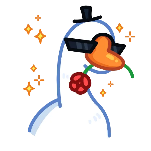 Стикер 9 Goose emoji -
