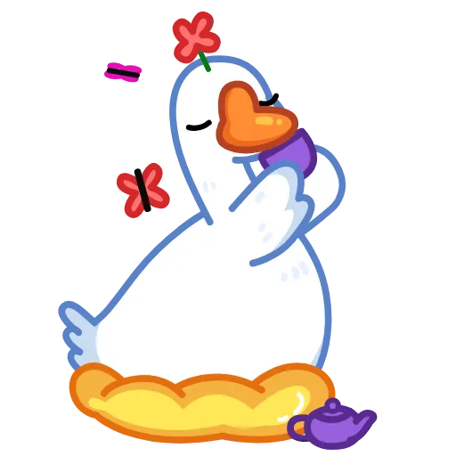 Стикер 4 Goose emoji -