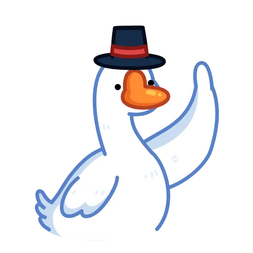 Стикер 16 Goose emoji -