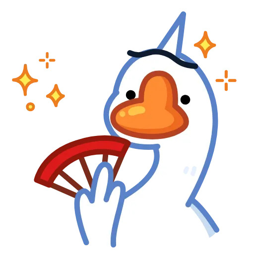 Стикер 24 Goose emoji -