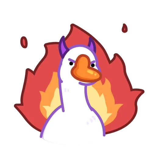 Стикер 28 Goose emoji -