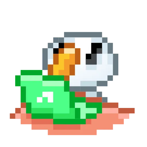 Стикер 37 Goose Emoji - пиксельные эмоджи с гусем