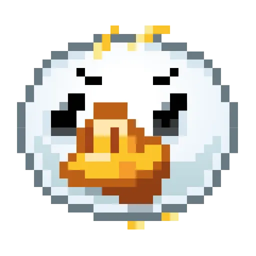 Стикер 31 Goose Emoji - пиксельные эмоджи с гусем