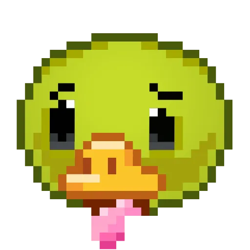Стикер 17 Goose Emoji - пиксельные эмоджи с гусем