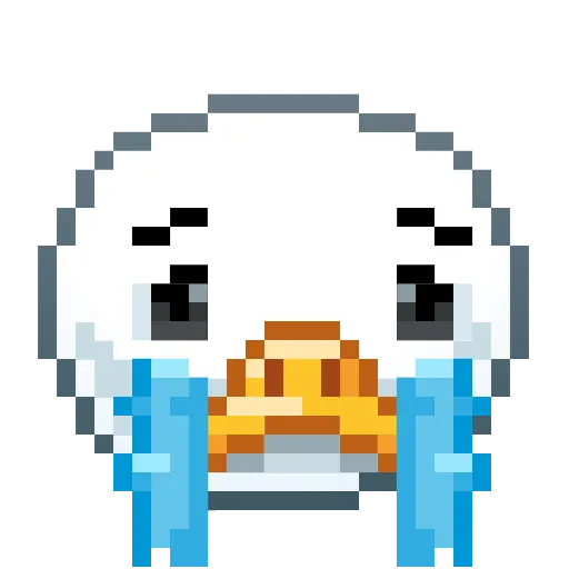 Стикер 8 Goose Emoji - пиксельные эмоджи с гусем