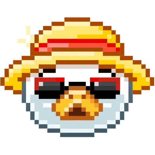 Стикер 32 Goose Emoji - пиксельные эмоджи с гусем