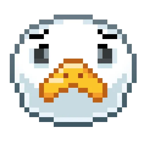 Стикер 6 Goose Emoji - пиксельные эмоджи с гусем
