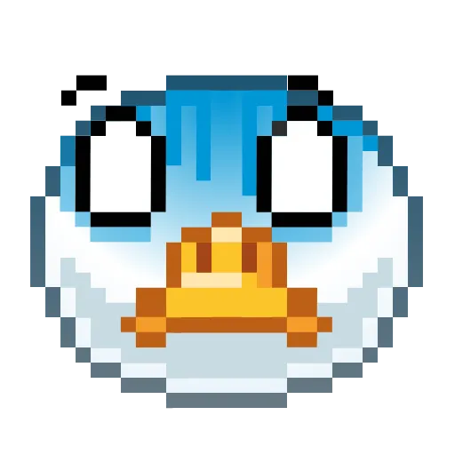 Стикер 11 Goose Emoji - пиксельные эмоджи с гусем