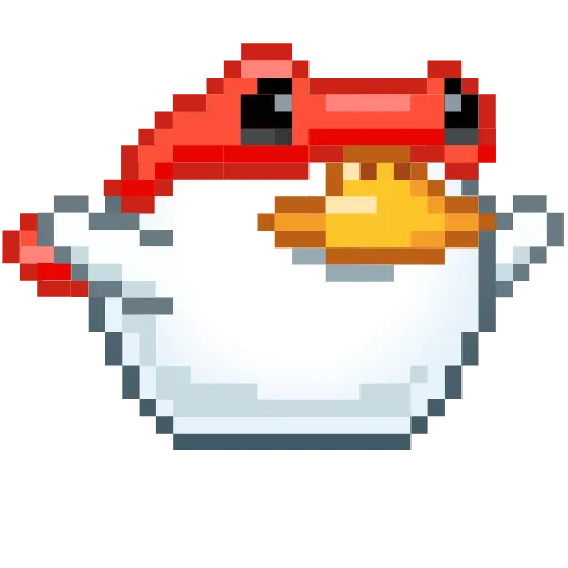 Стикер 27 Goose Emoji - пиксельные эмоджи с гусем
