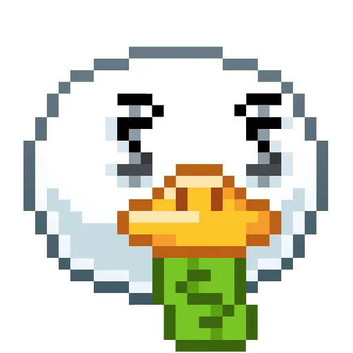 Стикер 19 Goose Emoji - пиксельные эмоджи с гусем