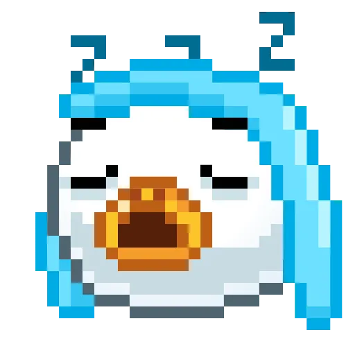Стикер 14 Goose Emoji - пиксельные эмоджи с гусем