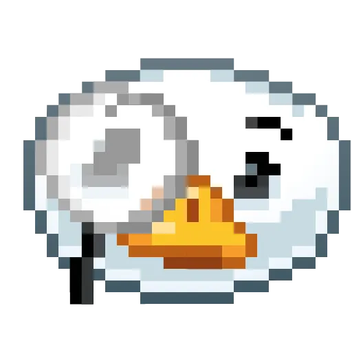 Стикер 13 Goose Emoji - пиксельные эмоджи с гусем