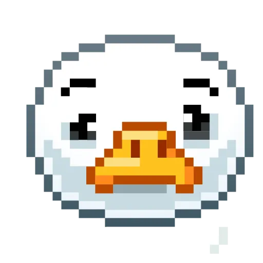 Стикер 16 Goose Emoji - пиксельные эмоджи с гусем