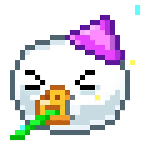 Стикер 4 Goose Emoji - пиксельные эмоджи с гусем