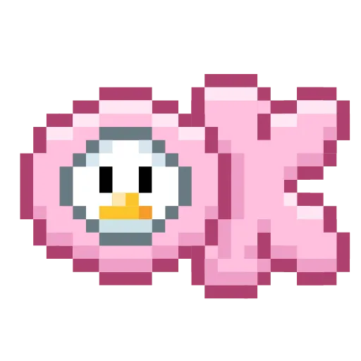 Стикер 30 Goose Emoji - пиксельные эмоджи с гусем
