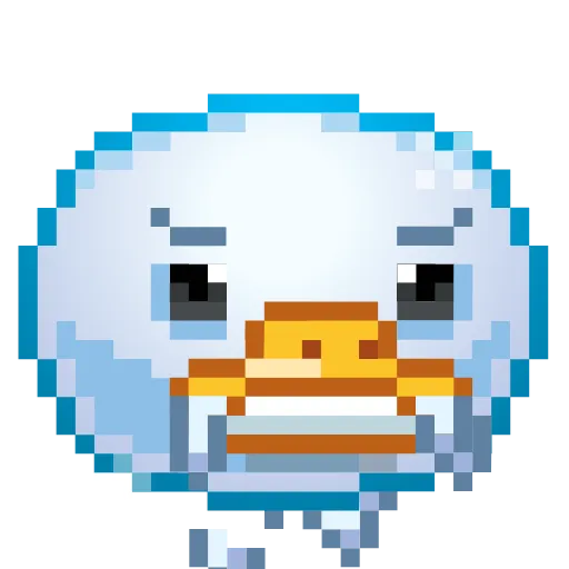 Стикер 10 Goose Emoji - пиксельные эмоджи с гусем
