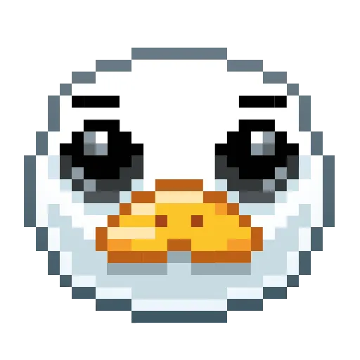 Стикер 7 Goose Emoji - пиксельные эмоджи с гусем