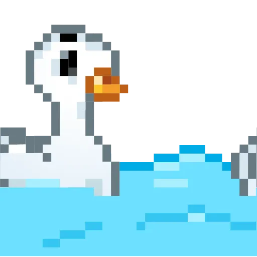 Стикер 33 Goose Emoji - пиксельные эмоджи с гусем