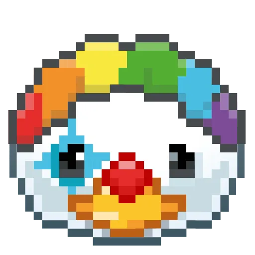 Стикер 21 Goose Emoji - пиксельные эмоджи с гусем
