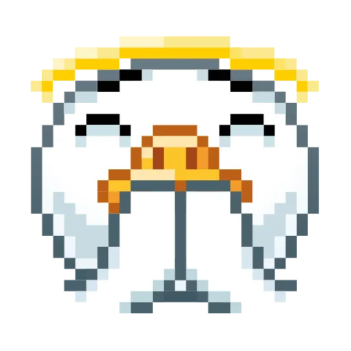 Стикер 25 Goose Emoji - пиксельные эмоджи с гусем