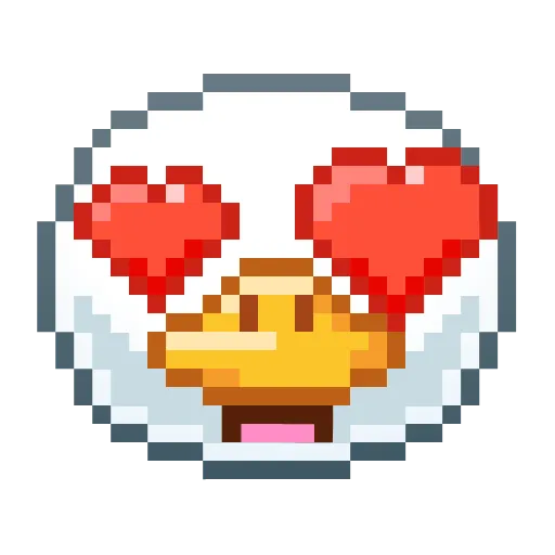 Стикер 2 Goose Emoji - пиксельные эмоджи с гусем