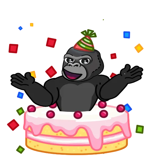 🎂 Стикер «Gorilla Case» для Telegram