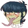 Стикер 38 🎵 Набор эмоджи с музыкальной группой «Gorillaz Гориллаз»