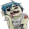 Стикер 34 🎵 Набор эмоджи с музыкальной группой «Gorillaz Гориллаз»