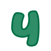 🐰 Эмодзи «Green - зелёные буквы» для Telegram