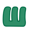 🦊 Эмодзи «Green - зелёные буквы» для Telegram