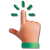👆 Эмодзи «Green - зелёные буквы» для Telegram
