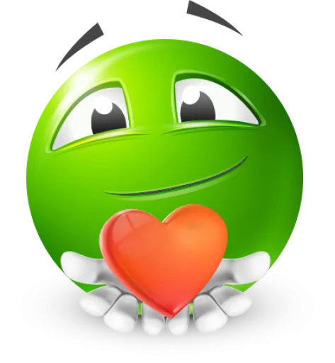 Стикер 60 Green Face Emoji