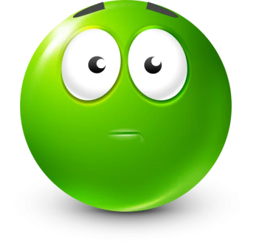 Стикер 10 Green Face Emoji