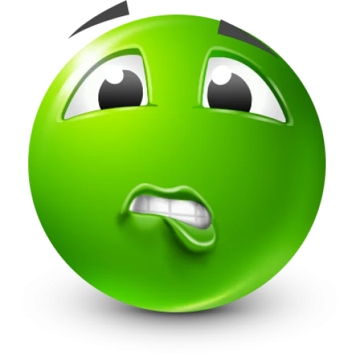 Стикер 32 Green Face Emoji