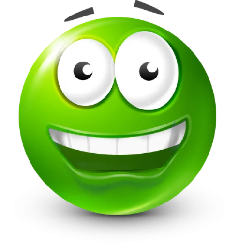 Стикер 39 Green Face Emoji