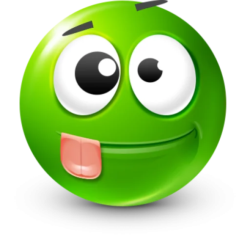 Стикер 14 Green Face Emoji