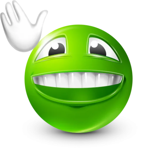 Стикер 47 Green Face Emoji